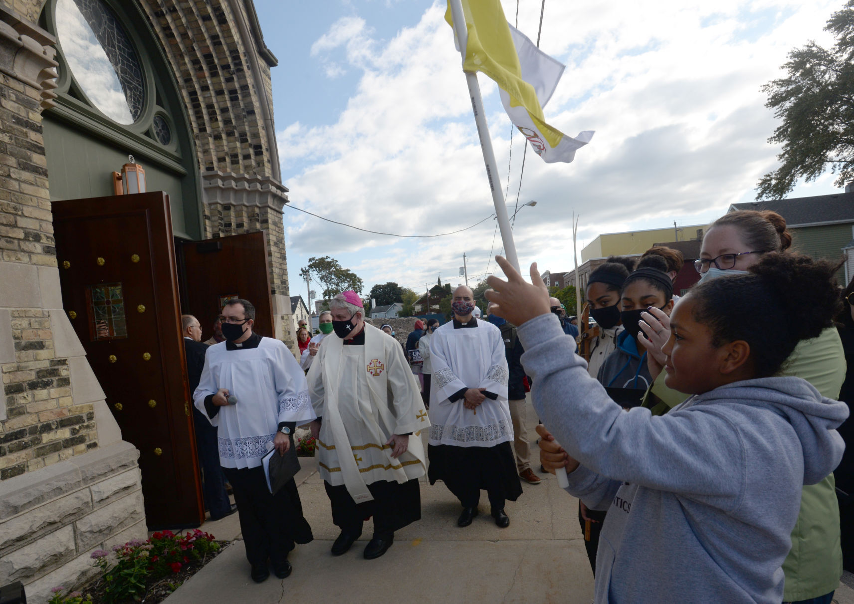 Archbishop exits St. James Catholic Church